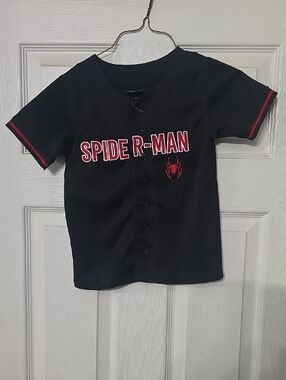 Marvel Black and Red Spider-Man Baseball Jersey